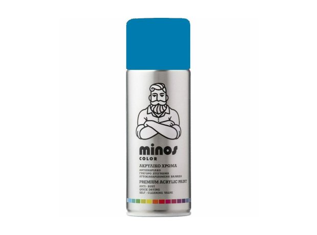 Minos Spray Σπρέι Βαφής Ακρυλικό μπλε ηλεκτρικ 5002 400ml
