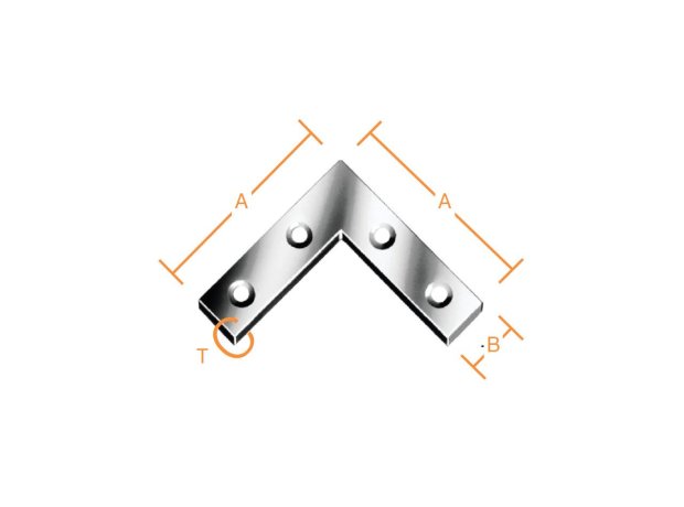 Λαμάκι σύνδεσης γωνιακό γαλβανιζέ 75 x 12mm