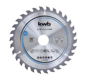KWB Δίσκος Κοπής Ξύλου 190 x 30mm με 30 Δόντια