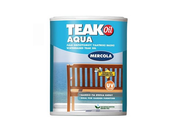 Teak Oil Aqua Προστατευτικό Λάδι Ξύλου Υδατικής Βάσης Άχρωμο 2.5lt