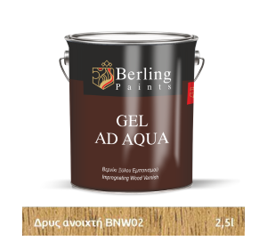 GEL Νερού 2,5L Δρυς ανοιχτή Βερνίκι εμποτισμού Σατινέ