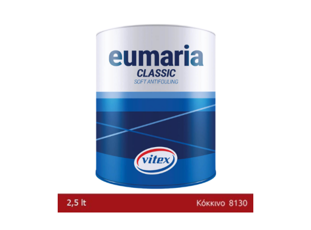 EUMARIA CLASSSIC OXIDE RED 2,5L- Μαλακό Υφαλόχρωμα