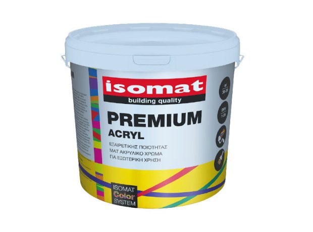 PREMIUM ACRYL10L Λευκό Ακρυλικό χρώμα για εξωτερική χρήση