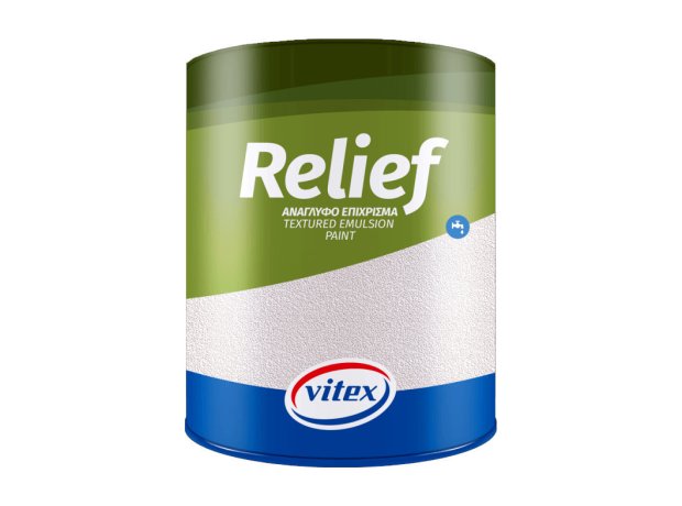 Vitex Relief Πλαστικό Λευκό Χρώμα για Εξωτερική Χρήση 5kg