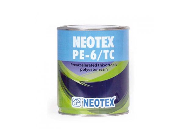 NEOTEX ΡΕ-6/ΤC-1kg-Θιξοτροπικός πολυεστέρας με επιταχυντή & Καταλύτης MEKP-50  25gr