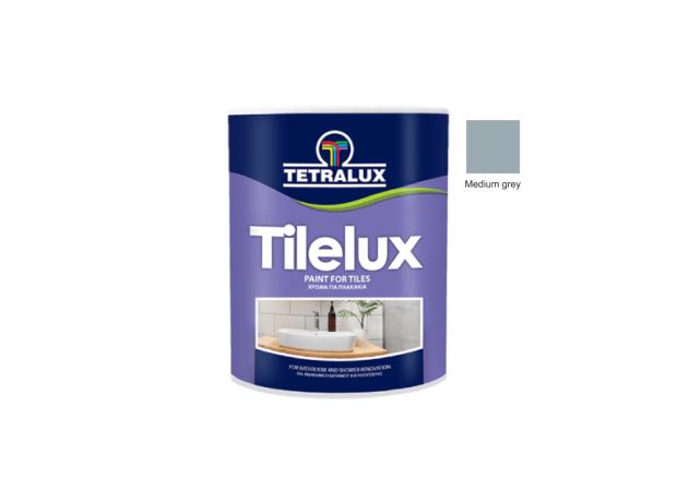 TILELUX Σατινέ μεσαίο γκρι χρώμα νερού για πλακάκια 750ml