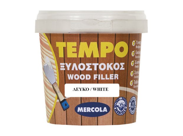 Mercola Tempo Ξυλόστοκος Ακρυλικός / Νερού Λευκό 200gr