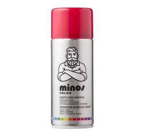 Minos Spray Σπρέι Βαφής Ακρυλικό κόκκινο διαγ/σης 3020 400ml