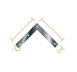 Λαμάκι σύνδεσης γωνιακό γαλβανιζέ 120 x 20mm