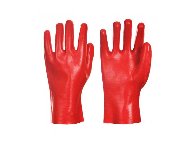 Γάντια πετρελαίου PVC κόκκινα