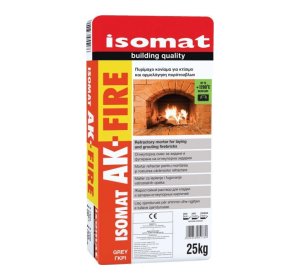 ISOMAT AK-FIRE 25KG Πυρίμαχο κονίαμα για χτίσιμο και αρμολόγηση πυρότουβλων