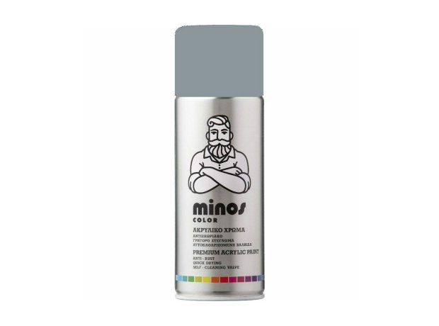 Minos Spray Σπρέι Βαφής Ακρυλικό γκρι σήμανσης 7042 400ml