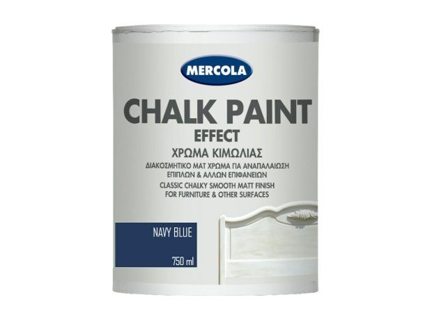 Mercola Chalk Paint Effect Χρώμα Κιμωλίας Navy Blue 750ml