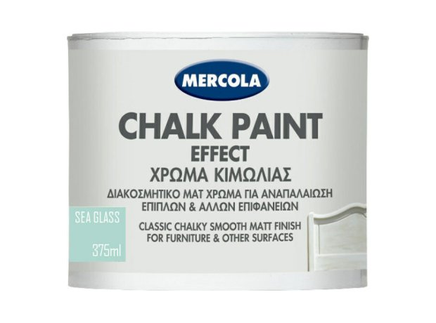Mercola Chalk Paint Effect Χρώμα Κιμωλίας Sea Glass Μπλε 375ml