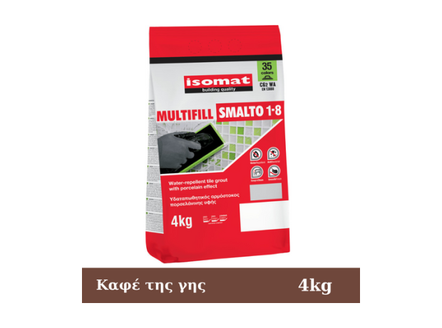 Isomat Multifill Smalto 1-8, 4kg Καφέ της γης Aρμόστοκος πορσελάνης