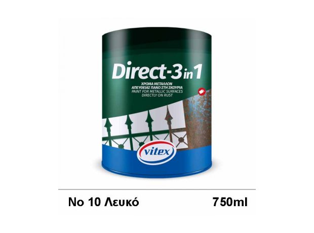 Vitex DIRECT-1 Ταχυστέγνωστο, γυαλιστερό, αντιδιαβρωτικό χρώμα μετάλλων, ντουκόχρωμα