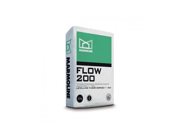 FLOW 200 40kg -Τσιμεντοκονία Εξομάλυνσης Δαπέδου 1-3cm