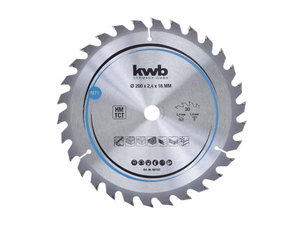 KWB Δίσκος κοπής TCT για ξύλο 200x16mm 30Δ