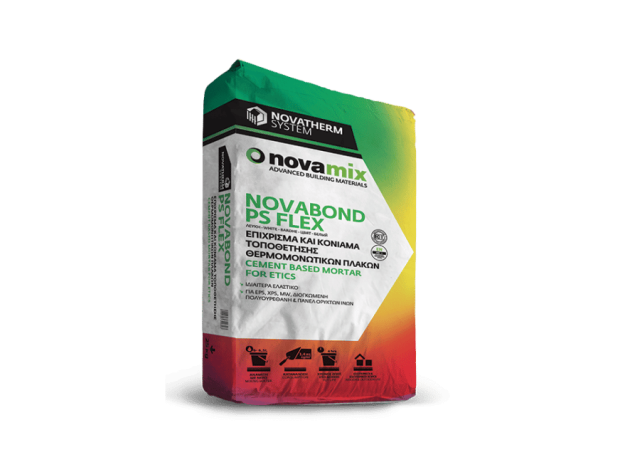 Novamix Novabond PS Flex κόλλα θερμοπρόσοψης λευκή 25kg