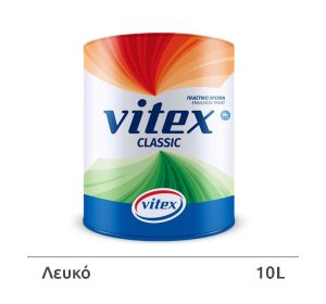 Vitex Classic Πλαστικό Χρώμα Λευκό 10lt