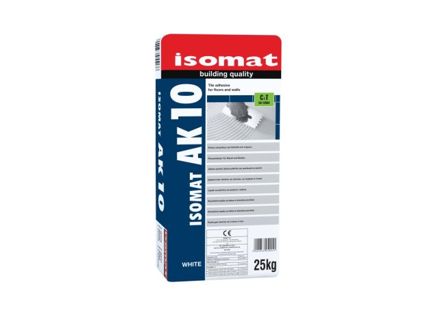 ISOMAT AK 10 white 25kg,Cement-based tile adhesive for floors and walls