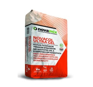 Novamix Novacol Ultra Gel Κόλλα Πλακιδίων Λευκή 25kg