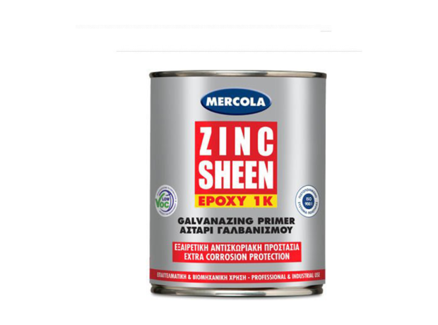 ZINC SHEEN Ισχυρό αντισκωριακό αστάρι,χρώμα ψυχρού γαλβανισμού γκρι 375ml