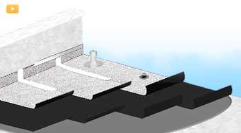 roof waterproofing with double asphalt membrane