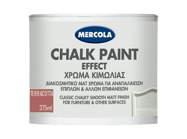 Mercola Chalk Paint Effect Χρώμα Κιμωλίας Terracotta Καφέ 375ml