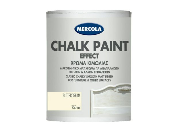 Mercola Chalk Paint Effect Χρώμα Κιμωλίας Buttercream Μπεζ 750ml