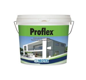 Neotex PROFLEX Πλαστικό Χρώμα Ακρυλικό Λευκό για Εξωτερική Χρήση 10lt