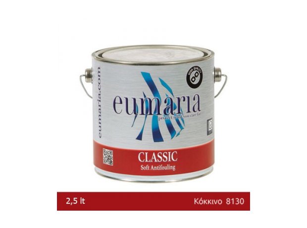 EUMARIA CLASSSIC OXIDE RED 2,5L- Μαλακό Υφαλόχρωμα