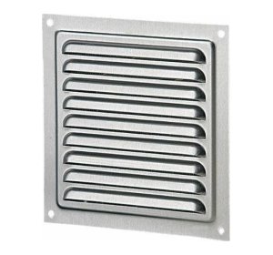 Καπάκι Εξαερισμού Αλουμινίου Με Σήτα - 150 x 200 mm / Ασημί