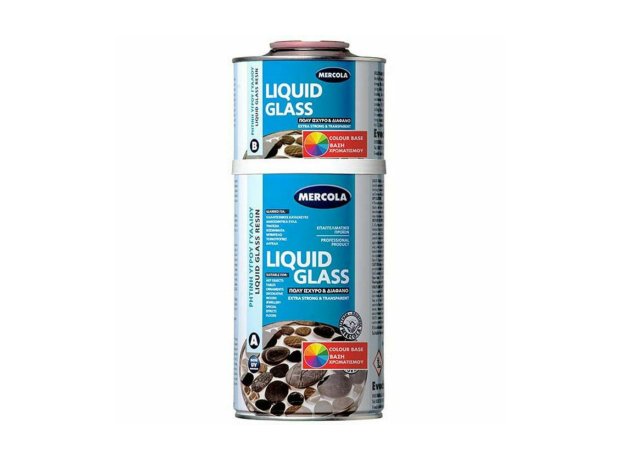 Mercola Liquid Glass Color Base Ρητίνη Υγρού Γυαλιού 2 Συστατικών Βάση Χρωματισμού 1KG