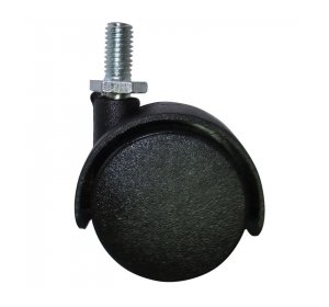 Ρόδα διπλή Φ40mm Με βίδα 8x15mm, 25kg, Μαύρη