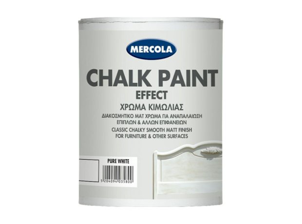 Mercola Chalk Paint Effect Χρώμα Κιμωλίας Pure White 750ml