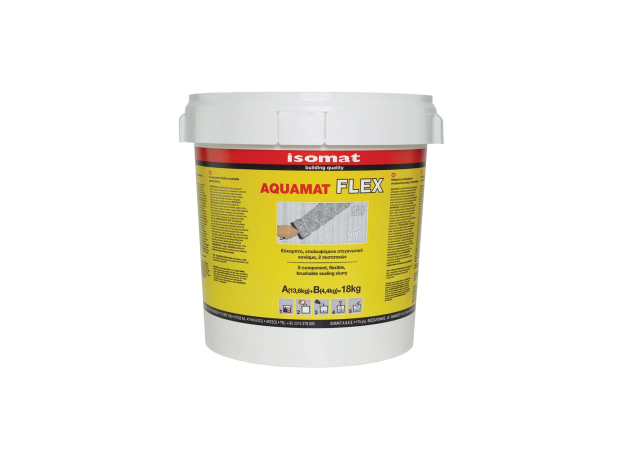 AQUAMAT-FLEX (A+B) 18kg Γκρι Επαλειφόμενο στεγανωτικό κονίαμα