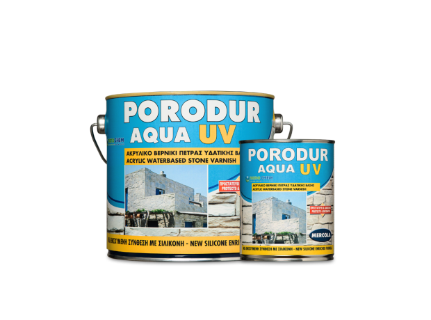 Porodur Aqua UV Βερνίκι Επιφάνειας Νερού Άχρωμο σατινέ 2.5lt