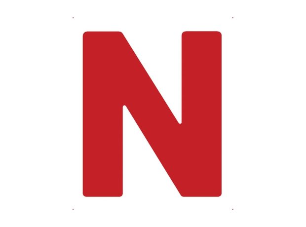 Πινακίδα σήμανσης αυτοκόλλητη "N"