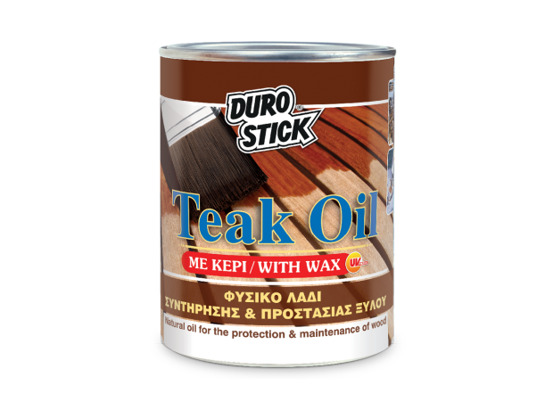 Durostick TEAK OIL 750ml Φυσικό λάδι συντήρησης & προστασίας ξύλου με κερί