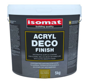 Isomat Acryl-Deco Finish Επίχρισμα Δαπέδων Λευκό 5kg