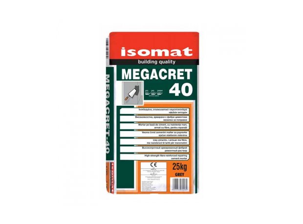 MEGACRET 40cementitious patching mortar, enriched with polymers