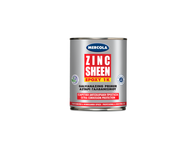 ZINC SHEEN Ισχυρό αντισκωριακό αστάρι,χρώμα ψυχρού γαλβανισμού γκρι 750ml