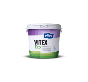 Vitex ECO. Οικολογικό αντιμικροβιακό πλαστικό χρώμα εσωτερικής χρήσης.  Λευκό