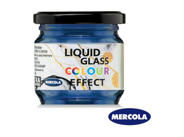 Mercola Liquid Glass Colour Metallic Effect Χρωστικη για Υγρο Γυαλι Μπλε Μεταλλικο Παστα 90ml
