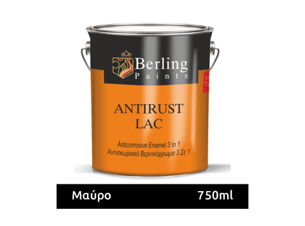 ANTIRUST LAC 750ml Μαύρο Gloss Αντισκωριακό χρώμα