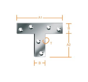 Λαμάκι σύνδεσης ταφ γαλβανιζέ 70 x 36 x 16mm
