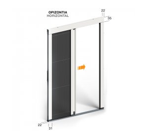 Σήτα OMEGA 22 KIT Π(100,10-130) x Y(115,10-140) cm Λευκό