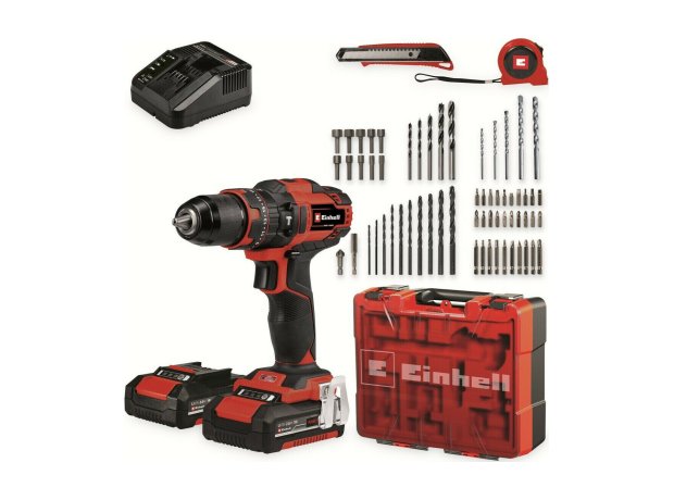 Einhell TE-CD 18/40 Li-i +64 Κρουστικό Δραπανοκατσάβιδο Μπαταρίας 18V 2x2Ah