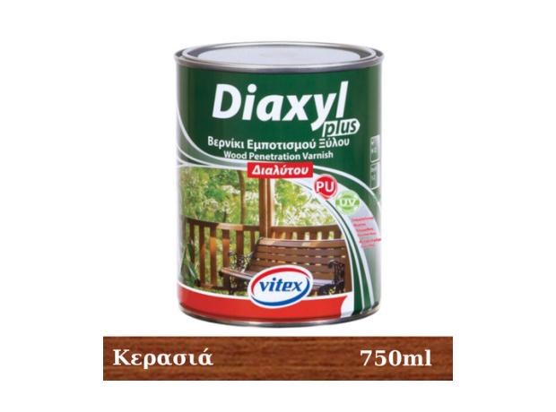 Diaxyl Plus Βερνίκι Διαλυτού Εμποτισμού Πολυουρεθάνης Κερασιά 750ml